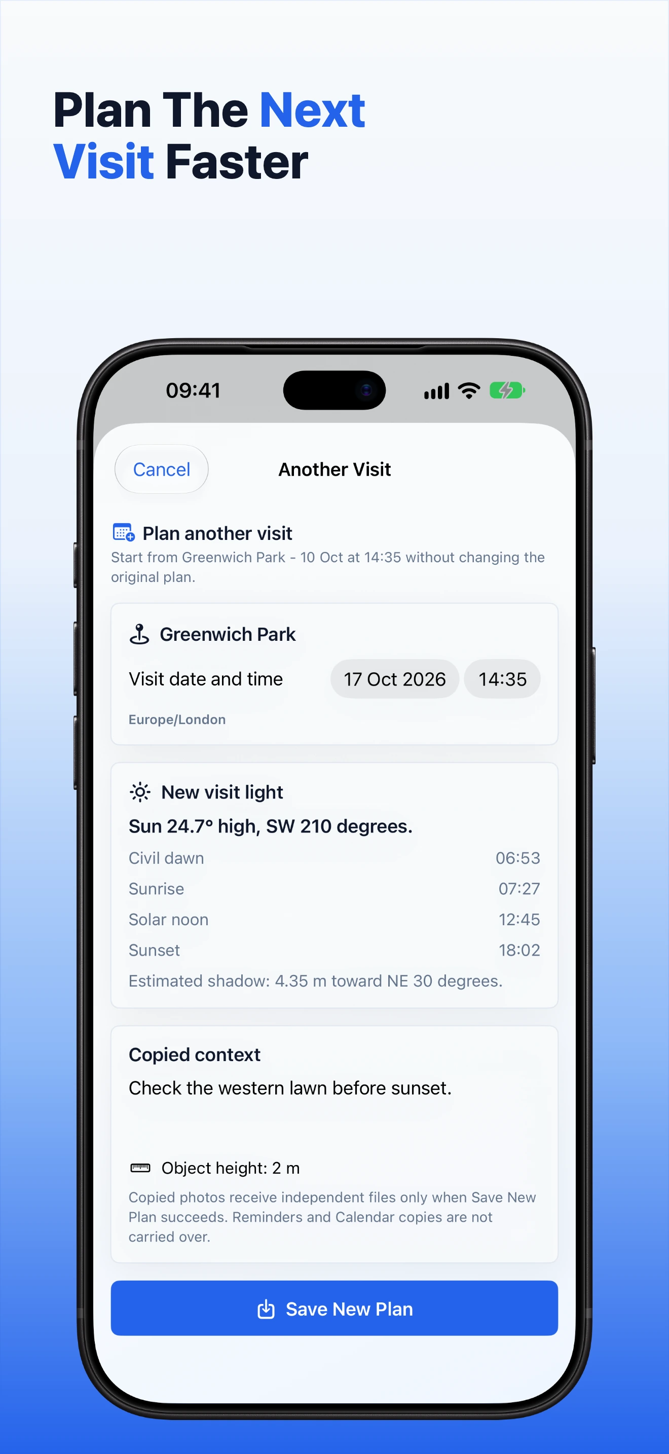 GoldenPlan repeat visit screen