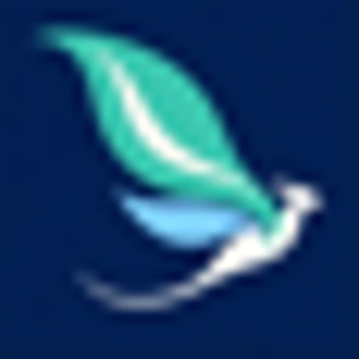 Silkborne teal and ivory moth on a navy tile