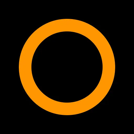 Simply Focus app icon with an orange focus ring on black