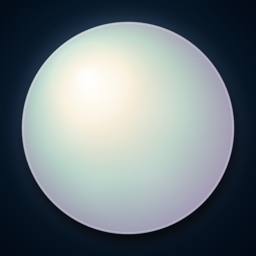 Tide Metronome app icon with a luminous pearl in deep blue water